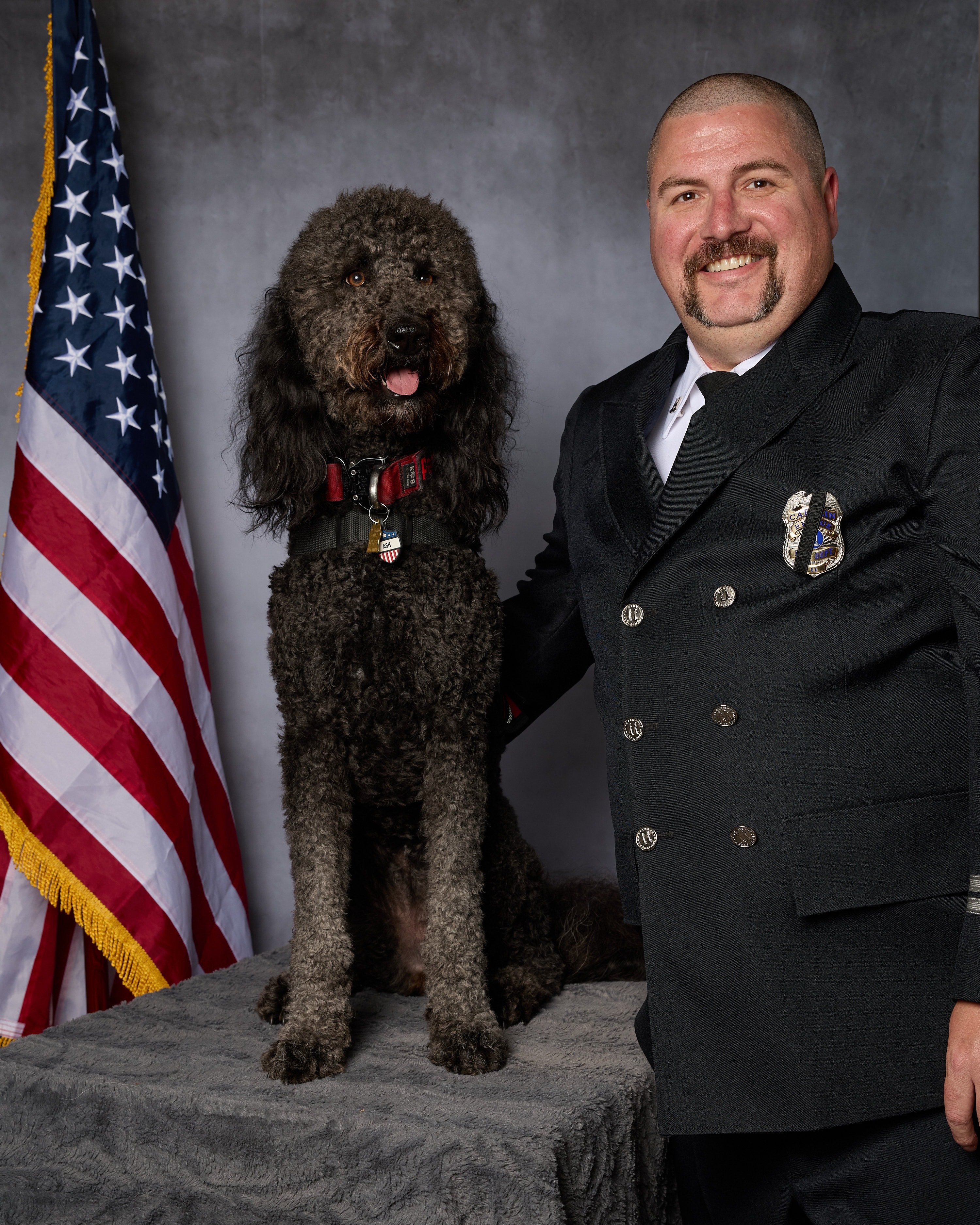 Fire Captain Brett Jones — handler portrait